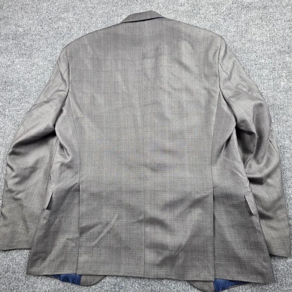 Billy London Sport Coat Blazer Men's 38 S‎ Gray Blue Lining Suit Jacket 2 Button